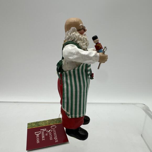 1993 Clothtique By Possible Dreams Working Santa Claus Figures Ornament Toy Xmas - Picture 5 of 16
